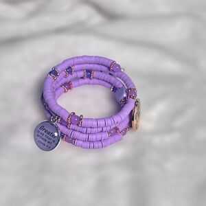 Custom Made Lavender Memory Charm Bracelet